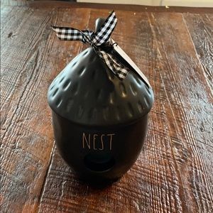 Rae Dunn black NEST birdhouse